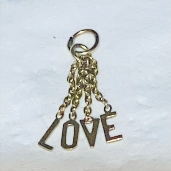 Antique 14k Gold LOVE Charm